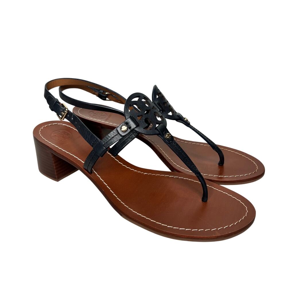 Tory Burch Miller Block Heel Sandals Size 9